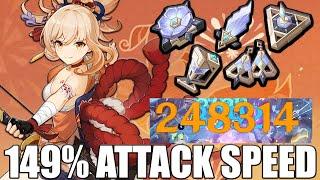 149% Attack Speed Yoimiya