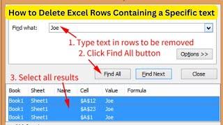 How to Delete Rows Containing Specific text In Excel