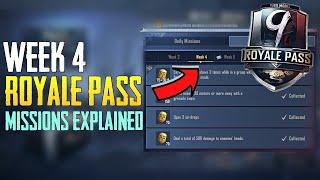 SEASON 9 WEEK 4 ROYALE PASS MISSIONS EXPLAINED PUBG MOBILE | WEEK 4 RP MISSION PUBG SEASON 9