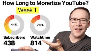 How Long to Monetize YouTube? (Monetization Challenge Week 1)