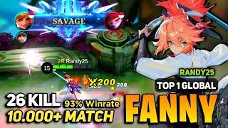 SAVAGE! Fanny Best Build 2023 [ Fanny Top Global Gameplay ] By Randy25 - Mobile Legends