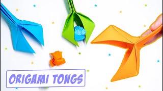 Easy Origami Moving Paper Toy || origami paper tongs