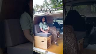 Comfy Van Couch + Spacious Van Bed = The Frontier Futon by Camp N Car  #vanlife #diyprojects #camp