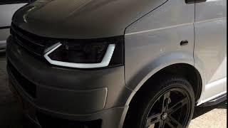 VW Transporter T5.1 Light Bar Headlights with Dynamic Indicators