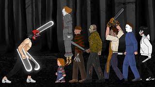 CHAINSAW MAN vs Jason voorhees, IT Pennywise, Freddy, Michael myers, Leatherface, Chucky, Jeff [Dc2]