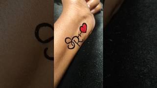 very simple S️R tattoo design #shorts #viral