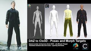 Daz to Clo3d - Poses - Export and Import settings for changing poses - Daz to Clo to Blender