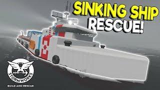 SINKING SHIP RESCUE MISSION & DRONE RETRIEVAL! - Stormworks: Build and Rescue Update Gameplay