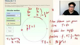 1-1.Ders | Çembersel Hareket | Periyot ve Frekans Kavramları +Simülasyon