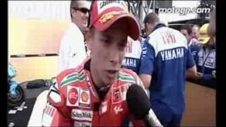 Stoner and Rossi post-Laguna Seca