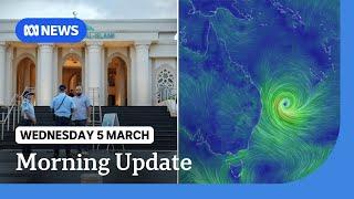 Millions in warning zone ahead of Cyclone Alfred + teen arrested over mosque threat | ABC NEWS