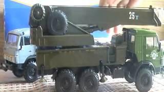 КАМАЗы-43101 с КМУ и автокран от Технопарка конверсии 1:43