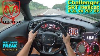 2015 Dodge Challenger SRT 6.2 Hellcat Red Key 707 HP TOP SPEED AUTOBAHN DRIVE POV