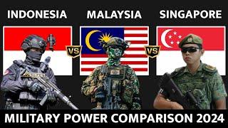 Indonesia vs Malaysia vs Singapore Military Power Comparison 2024