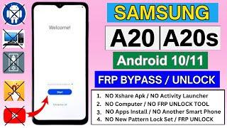 Samsung A20/A20s Frp Bypass/Unlock Android 10/11 | Google Account Unlock| Samsung A20/A20s