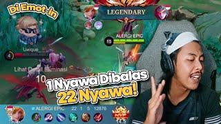 Mati 1 Dibalas 22 Nyawa️Dikasih Emot Bikin Dwi Woii BUKA SEGEL - Mobile Legends