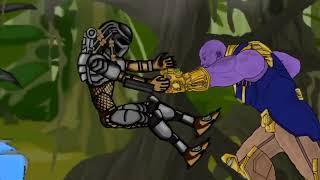 Thanos & Kratos Top Battle Scenes full Animation  dc2