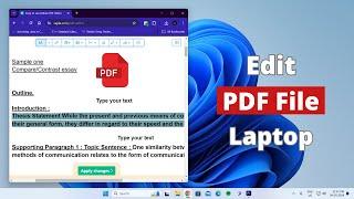 How to Edit PDF File in Laptop