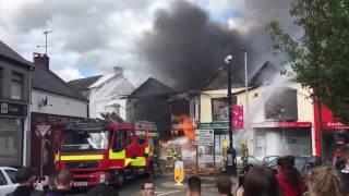 FIRE: Major Fire destroys buildings in Ballymena County Antrim