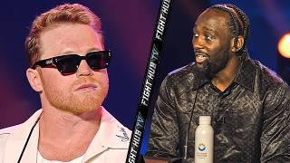 Terence Crawford tells Canelo to his face - IM TAKING YOUR BELTS at press conference!