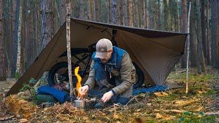 Solo Winter Camping under Ultralight Shelter