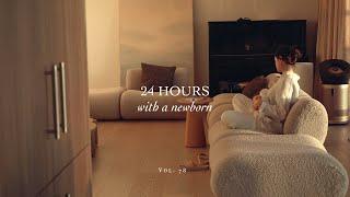 24 Hours With a Newborn Baby (2 weeks old)  | sleepy eyes, and hours that melt together 