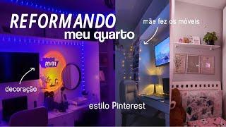 REFORMANDO meu QUARTO estilo PINTEREST do zero | Transformação completa! 