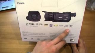 Обзор видеокамеры Canon Legria HF G30 распаковка и комплектация Veryvery.ru