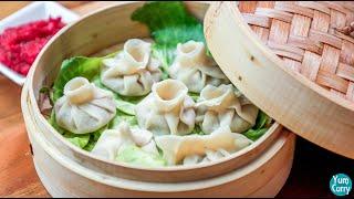 Veg Momos Recipe - Momo Chutney Recipe - Steamed Momo Recipe - Veg Dim Sum Recipe