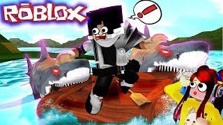 KISAH AZUYA SENSEI KABUR DARI HIU TERSERAM DI DUNIA ! - ROBLOX SHARK BITE