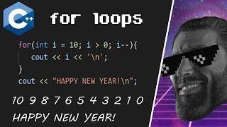 C++ for loops explained 
