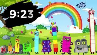 Number Blocks Rainbow 10 Minute Countdown Timer with Music| Number Blocks Timer with Music