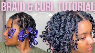 Braid And Curl Set With Flexi Rods | Detailed Natural Hair Tutorial