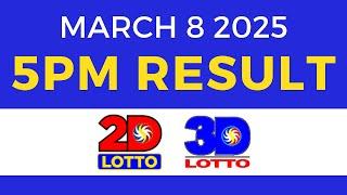 Lotto Result Today 5pm March 8 2025 PCSO