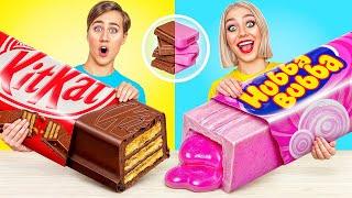 Bubble Gum vs Chocolate Food Challenge by Multi DO Joy