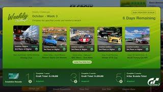 Gran Turismo 7 | Weekly Challenges October Week 3 All Events - WTC800 & 7th Bac Mono [PS5]