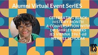 Alumni Virtual Event SerIES | Celebrating Black History  A Conversation with Dr. Shirley Marks