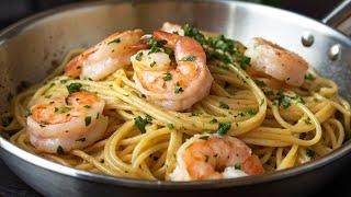 God, how delicious! 10 minute wonder noodles with shrimp and butter garlic sauce!