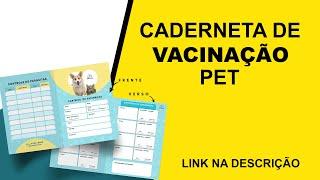 Caderneta de Vacina para seu Cachorro ou Gato, Caderneta Pet, Faça você mesmo em casa.