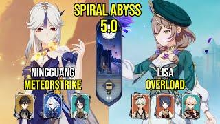 C6 Ningguang Meteorstrike & C6 Lisa Overload | Spiral Abyss 5.0 | Genshin Impact