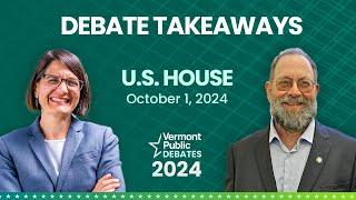 Highlights: Vermont US House candidates 2024 general election debate