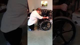 101 How to get in wheelchair from floor-double amputee