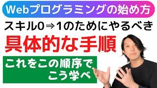 【初心者向け】Webプログラミングの始め方 スキル0⇒1のためにやるべき具体的な手順