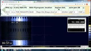 FM DX Es - 110822 1231UTC - 92.9 Mega Hits (POR) Braga (bra) 2kW 2014km!