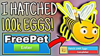 I GOT THE NEW *LEGENDARY BUMBLE BEE* PET IN MINING CHAMPIONS 100K EGGS HATCHED QUEST! TWITTER CODE!