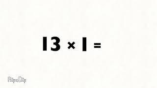 13×1=13