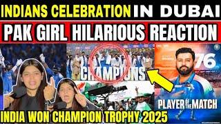 INDIA WON CHAMPION TROPHY 2025 | INDIAN CELEBRATION IN DUBAI | PAKISTANI PUBLIC HILARIOUS REACTION