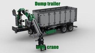 Dump trailer with crane - Lego MOC by OldOlneyLego