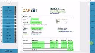 Zapbot Demo Video   PDF Invoice Extraction with Duplicate Function