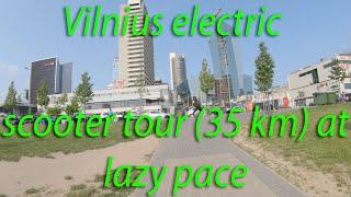 Vilnius, el. scooter tour: Antakalnis, Downtown, Justiniškės, Buivydiškės, Zujūnai, Pilaitė. 4K60